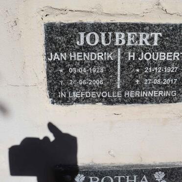 JOUBERT Jan Hendrik 1928-2006 & H. 1927-2017