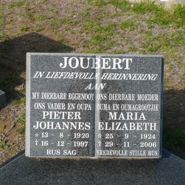 JOUBERT Pieter Johannes 1920-1997 &amp; Maria Elizabeth 1924-2006