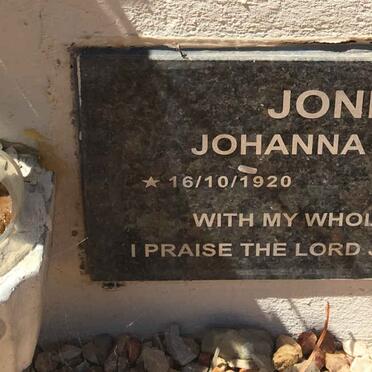 JONES Johanna Jessie 1920-2012