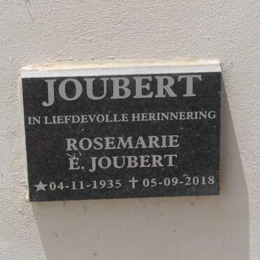 JOUBERT Rosemarie E. 1935-2018