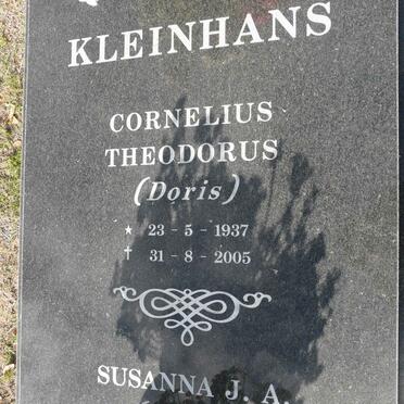 KLEINHANS Cornelius Theodoris 1937-2005 &amp; Susanna J.A. ?