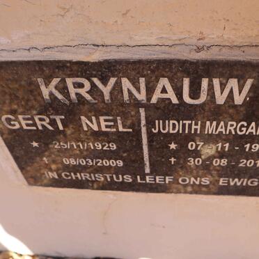 KRYNAUW Gert Nel 1929-2009 & Judith Margaretha 1946-2014