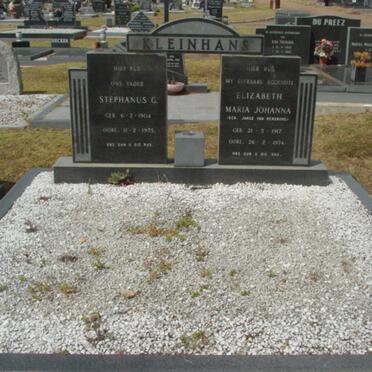 KLEINHANS Stephanus G. 1904-1975 &amp; Elizabeth Maria Johanna JANSE VAN RENSBURG 1917-1974