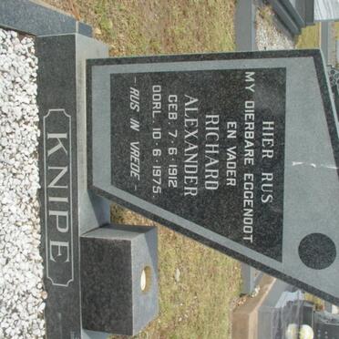 KNIPE Richard Alexander 1912-1975 &amp; Pixie JACKSON 1917-1982