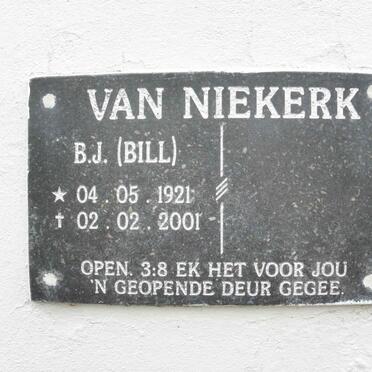 NIEKERK B.J., van 1921-2001