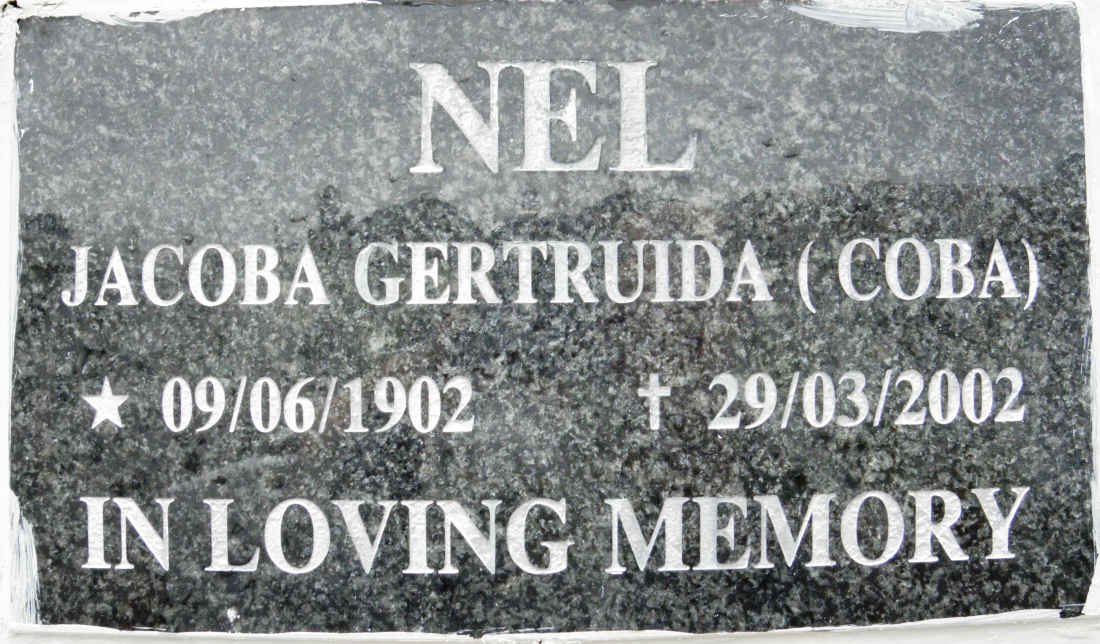NEL Jacoba Gertruida 1902-2002