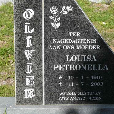 OLIVIER Louisa Petronella 1910-2003