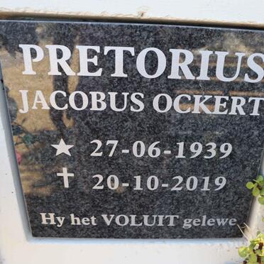 PRETORIUS Jacobus Ockert 1939-2019