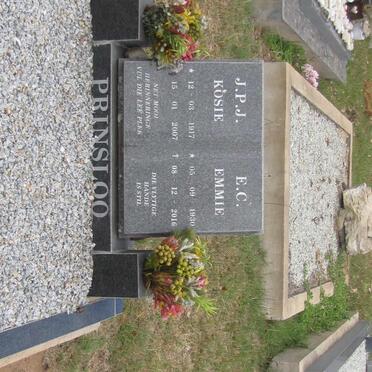 PRINSLOO J.P.J. 1917-2007 &amp; E.C. 1930-2016