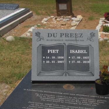 PREEZ Piet, du 1936-2007 &amp; Isabel 1937-2019