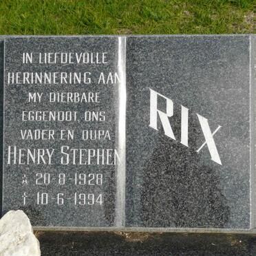 RIX Henry Stephan 1928-1994
