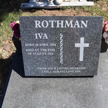ROTHMAN Iva 1926-2021