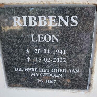 RIBBENS Leon 1941-2022