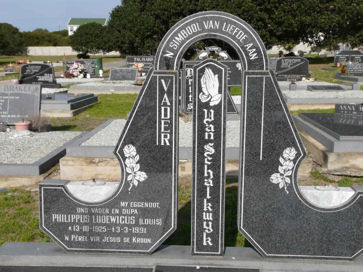 SCHALKWYK Philippus Lodewicus, van 1925-1991