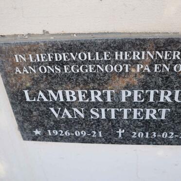 SITTERT Lambert Petrus, van 1926-2013