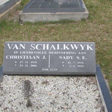 SCHALKWYK Christiaan J. 1918-2006 &amp; Sady S.E. 1916-2014