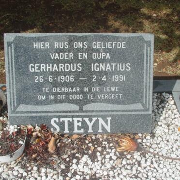 STEYN Gerhardus Ignatius 1906-1991