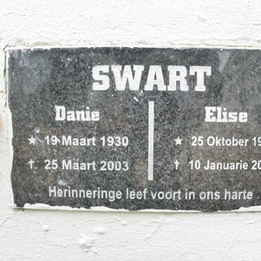 SWART Danie 1930-2003 &amp; Elise 1934-2007