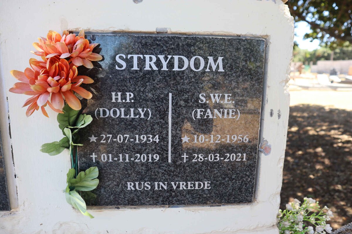 STRYDOM H.P. 1934-2019 :: STRYDOM S.W.E. 1956-2021 
