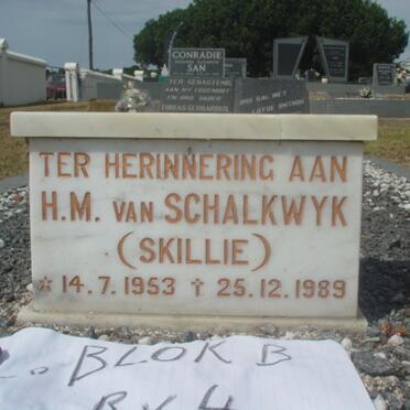 SCHALKWYK H.M., van 1953-1989