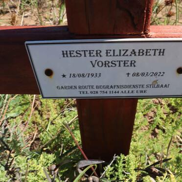 VORSTER Hester Elizabeth 1933-2022
