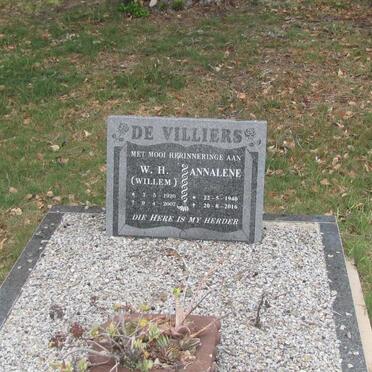 VILLIERS W.H., de 1920-2007 &amp; Annalene 1940-2016