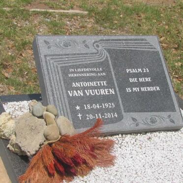 VUUREN Antoinette, van 1925-2014