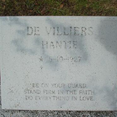 VILLIERS Hantie, de 1927-