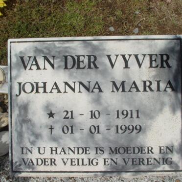 VYVER Johanna Maria, van der 1911-1999