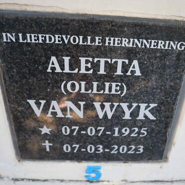 WYK Aletta, van 1925-2023