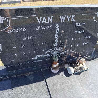 WYK Jacobus Frederik, van 1931-1987 & Maria Heyns 1932-2018