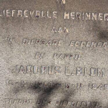 BLOM Jacobus  1907-1949
