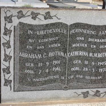 BOTHMA Abraham C. 1901-1961 &amp; Catherina M.M. 1905-1972