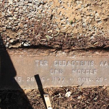 COCKCROFT Moeder 1877-1947