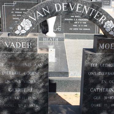 DEVENTER Gerrit J., van 1896-1974 &amp; Catherina J.W. 1901-1976