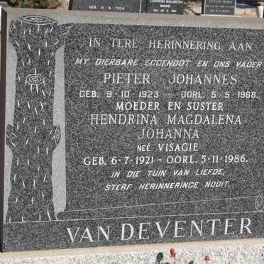 DEVENTER Pieter Johannes, van 1923-1968 &amp; Hendrina Magdalena Johanna VISAGIE 1921-1986