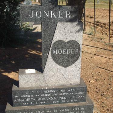 JONKER Annarieta Johanna nee V.D. BANK 1949-1970