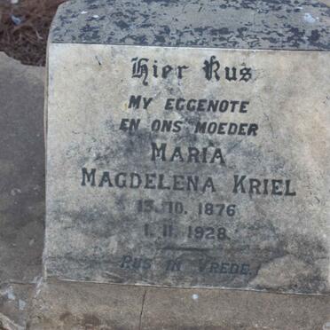 KRIEL Maria Magdalena 1876-1928