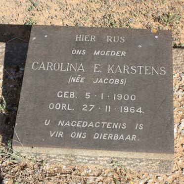 KARSTENS Carlina E. nee JACOBS 1900-1964