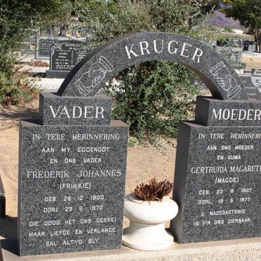 KRUGER Frederik Johannes 1900-1970 &amp; Gertruida Magaretha 1907-1977