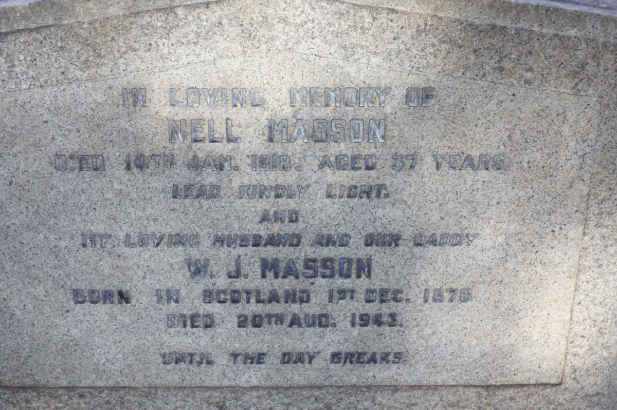 MASSON W.J.  1876--1943 &amp; Nell -1918