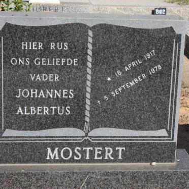 MOSTERT Johannes Albertus 1917-1978