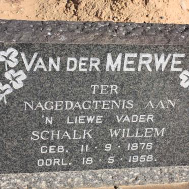MERWE Schalk Willem, van der 1876-1958