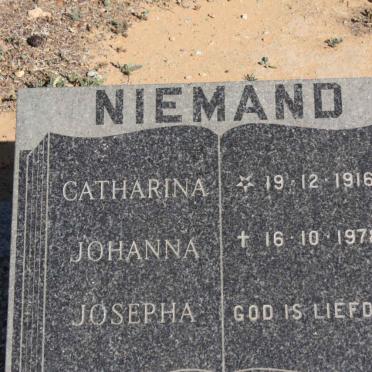 NIEMAND Catharina Johanna Josepha 1916-1978