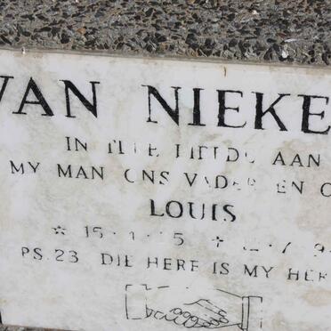 NIEKERK Louis, van 1925-1994 