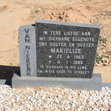 NIEKERK Marielize, van 1963-1986