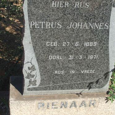 PIENAAR Petrus Johannes 1889-1971