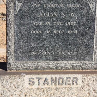 STANDER Johan N.W. -1953