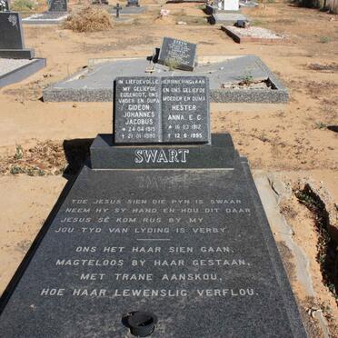 SWART Gideon Johannes Jacobus 1915-1990 &amp; Hester Anna  E.C. 1912-1995