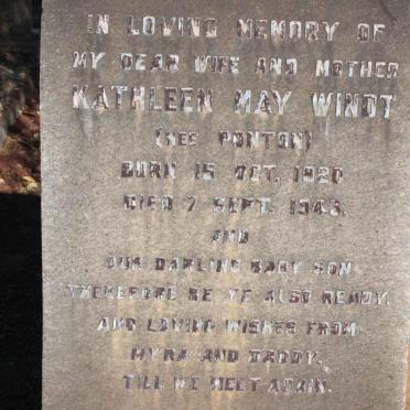 WINDT Kathleen May nee PONTON 1920-1943 :: WINDT Baby